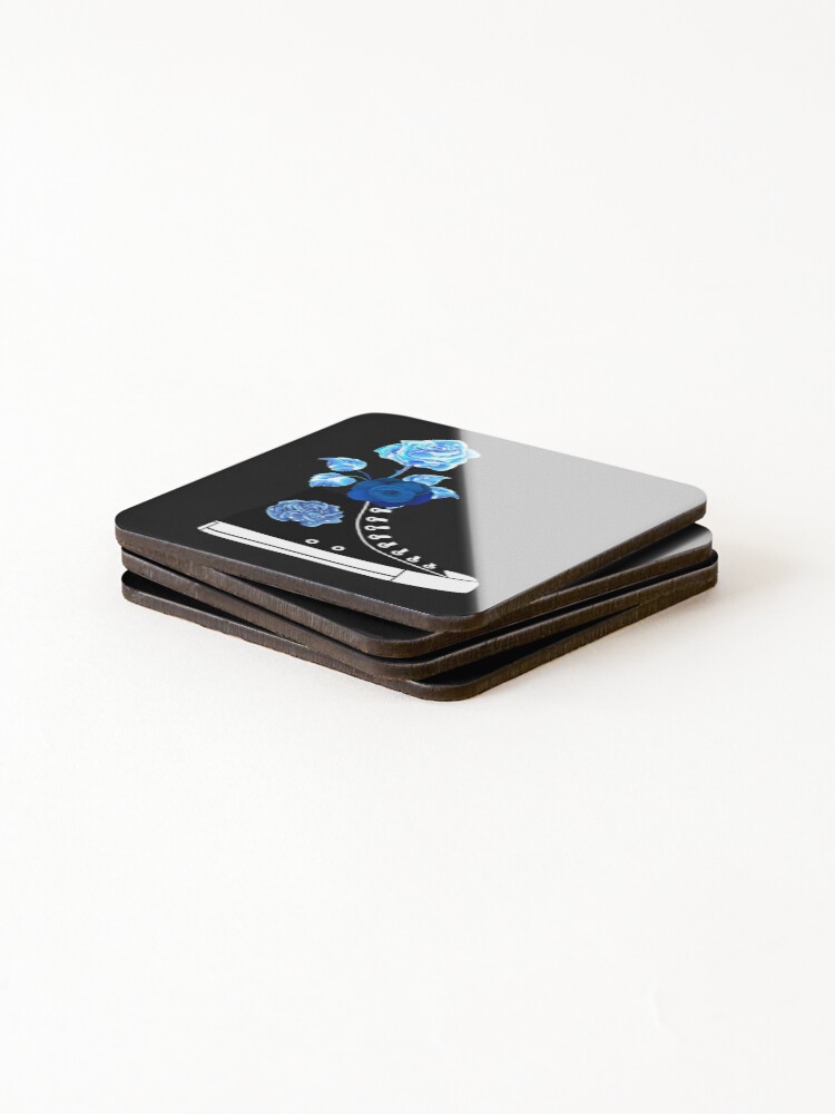 Thumbnail 4 of 5, Coasters (Set of 4), Blue Roses designed and sold by RedSparkle.