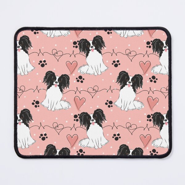 Item preview, LOVE Black White Papillon Dog designed and sold by Lulupainting.