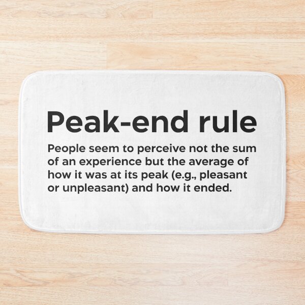 Item preview, Peak-end rule black designed and sold by EdimQuotes.