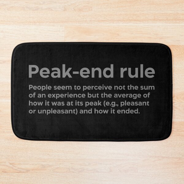 Item preview, Peak-end rule grey designed and sold by EdimQuotes.