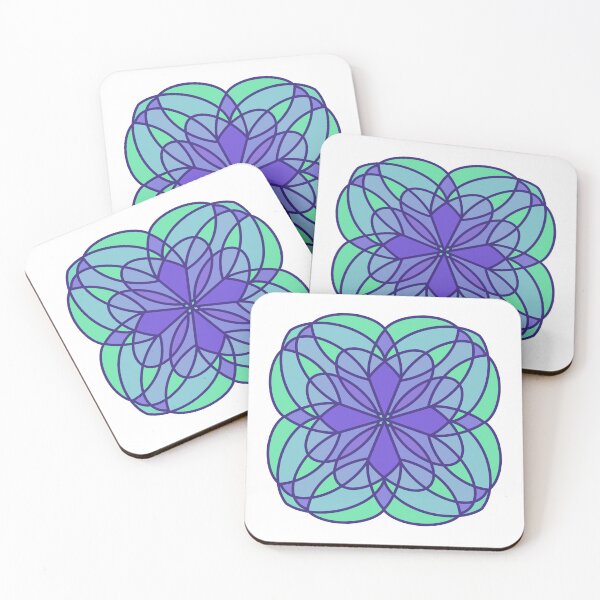 Item preview, Retro sea blue green mandala bold magic  designed and sold by Shailendra  Singh.