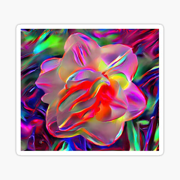 Psychedelic flower Sticker