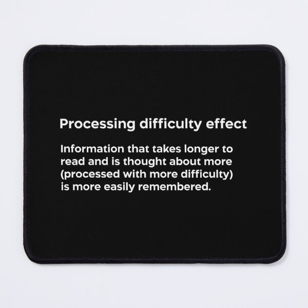Item preview, Processing difficulty effect white designed and sold by EdimQuotes.