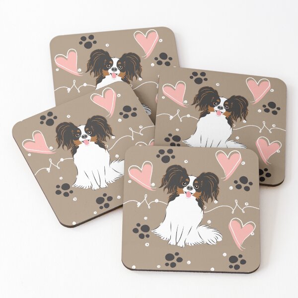 Item preview, LOVE Tri Color Papillon Dog designed and sold by Lulupainting.