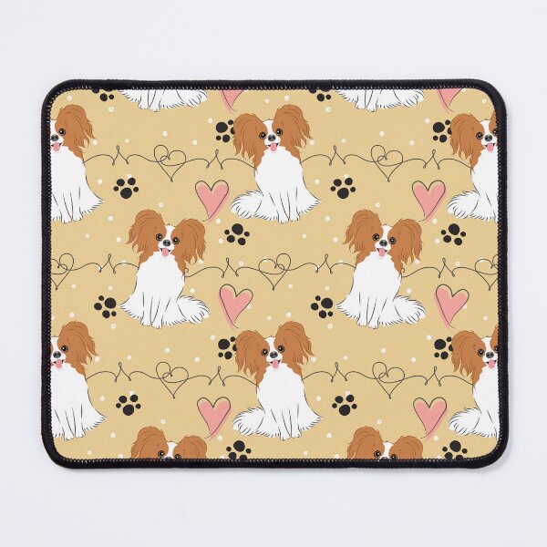 Item preview, LOVE Red White Papillon Dog designed and sold by Lulupainting.