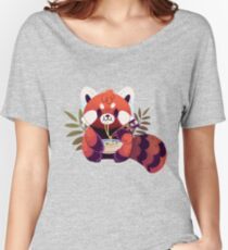 Red Panda Eating Ramen Women's Relaxed Fit T-Shirt