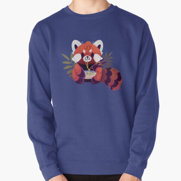 Red Panda Eating Ramen Pullover Sweatshirt