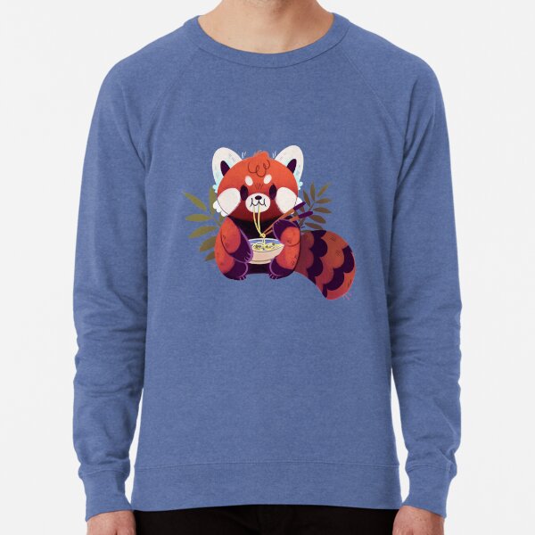 Red Panda Eating Ramen Lightweight Sweatshirt