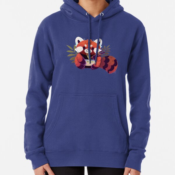 Red Panda Eating Ramen Pullover Hoodie