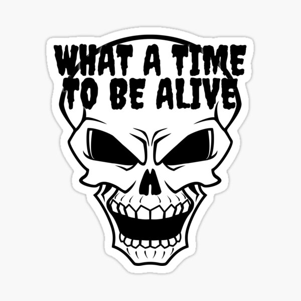 "what a time to be alive" Sticker for Sale by All44all Redbubble