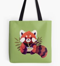 Bolsa de tela Panda rojo comiendo ramen