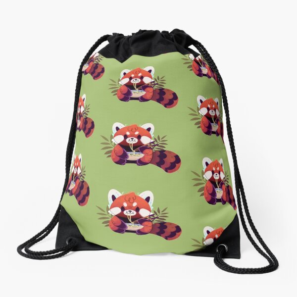 Aperçu de l'œuvre Panda rouge mangeant des ramen créée et vendue par Jessiedrawz.