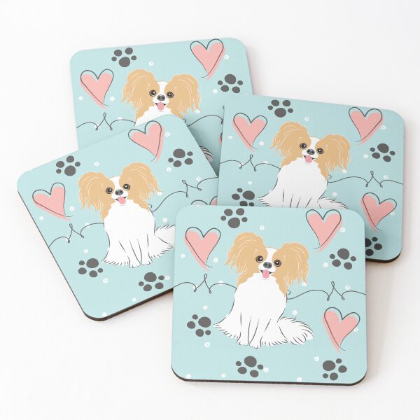 Item preview, LOVE Lemon White Papillon Dog designed and sold by Lulupainting.