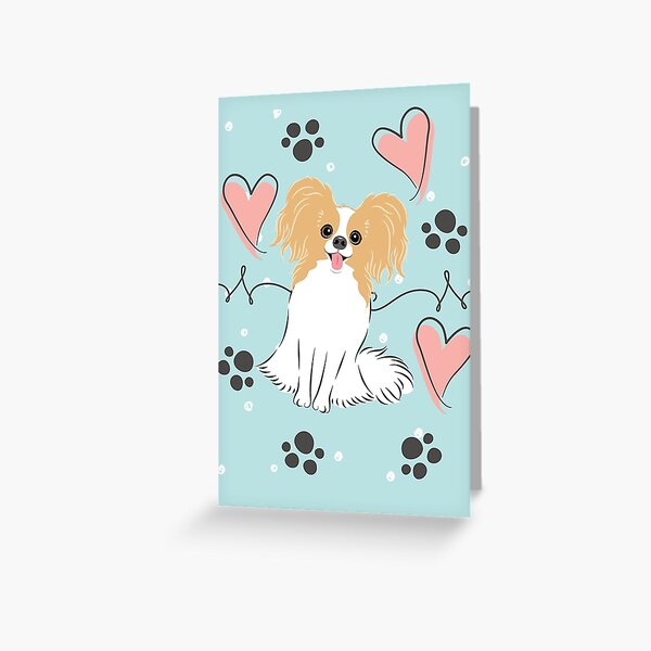 Item preview, LOVE Lemon White Papillon Dog designed and sold by Lulupainting.