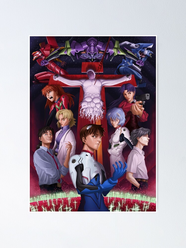 neon genesis evangelion fan art Poster for Sale by stevenander