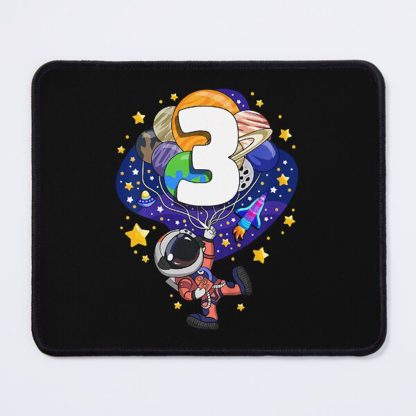 Item preview, Kids Outer Space Astronaut 3rd Birthday Boy 3 Year Old Three T-Shirt designed and sold by pinkeyatur.