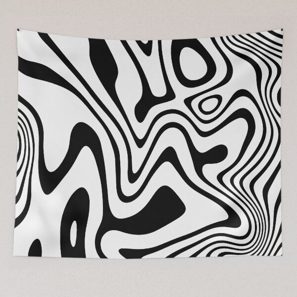 Item preview, Retro Lines Black And White Minimalistic Op-Art designed and sold by artsandsoul.