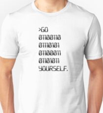 Geh (binäres Fluchwort) du selbst Slim Fit T-Shirt