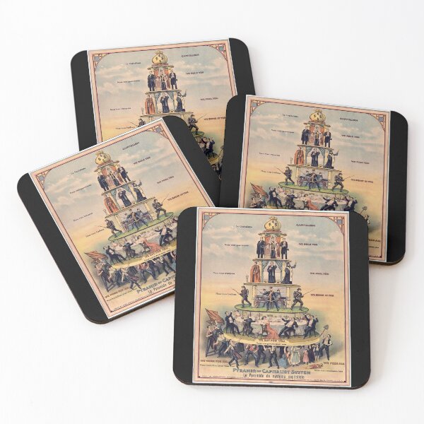 Item preview, Pyramid of Capitalist Systems - Industrial Workers of the World, 1911, Anticapitalist Propaganda Po designed and sold by LiCardi.
