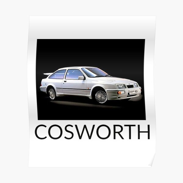 FORD Sierra Rs Cosworth 4X4 Zaffiro POSTER Retrò Stampa Classic 90s annuncio A3 