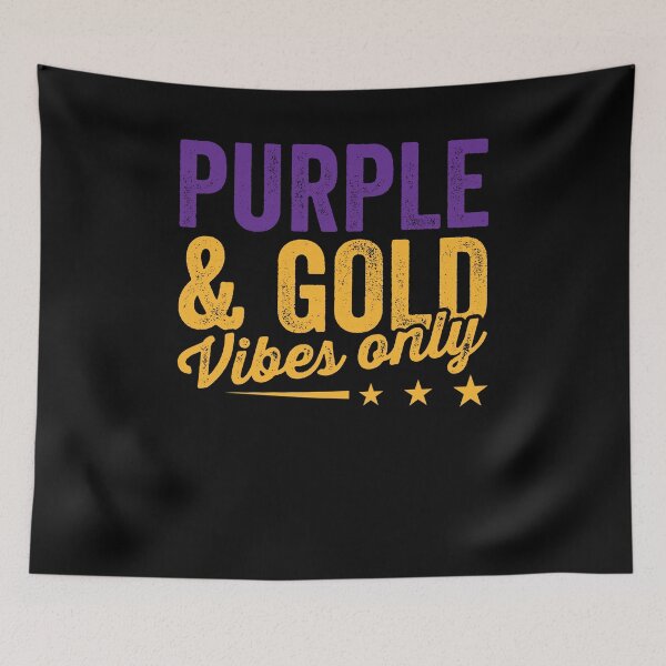 Item preview, Purple & Gold Vibes Only Shirt, Team Colors Shirt, High School Sports Day, College Sports Fan Shirt, Game Day Group Shirt, Raglan Shirt designed and sold by aymob.