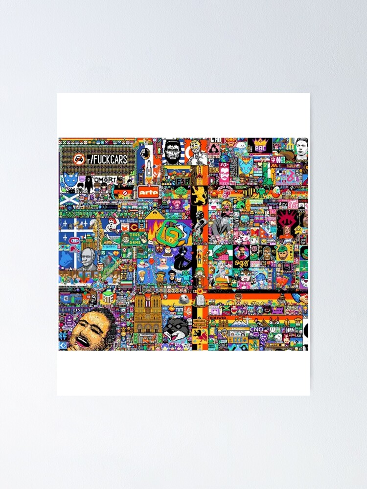 "reddit r place reddit place 2022 " Poster for Sale by DaoiCkai Redbubble
