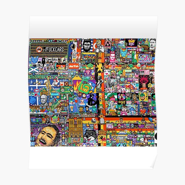 "reddit r place reddit place 2022 " Poster for Sale by DaoiCkai Redbubble