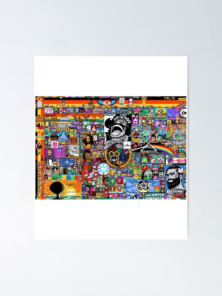 "reddit r place reddit place 2022 " Poster by DaoiCkai Redbubble