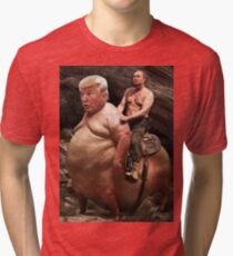 Putin riding Trump Tri-blend T-Shirt