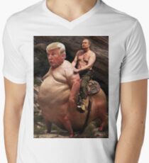 Putin riding Trump Men's V-Neck T-Shirt