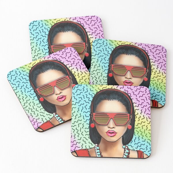 Item preview, Retro Lady Pastel Background designed and sold by TotallyRetroArt.