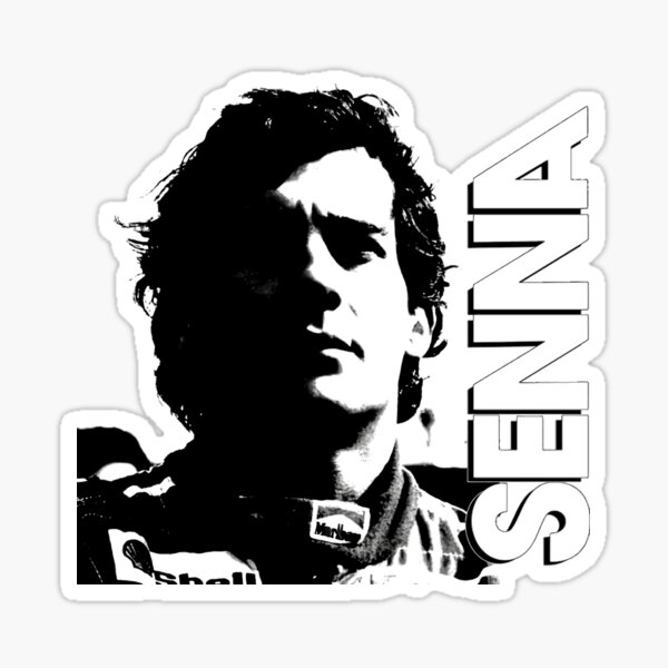 "Ayrton Senna Ayrton Senna" Sticker by oellbaeim | Redbubble