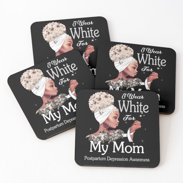 Item preview, Postpartum Depression Awareness Black Girl I Wear White For My Mom designed and sold by tenjun16.