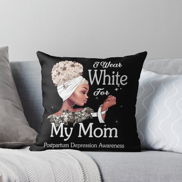 Item preview, Postpartum Depression Awareness Black Girl I Wear White For My Mom designed and sold by tenjun16.
