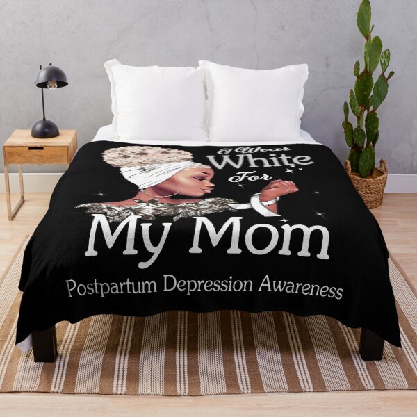 Item preview, Postpartum Depression Awareness Black Girl I Wear White For My Mom designed and sold by tenjun16.