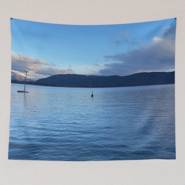 Item preview, Manapouri lake with view of mountains  designed and sold by Beautyqueens Beautys.