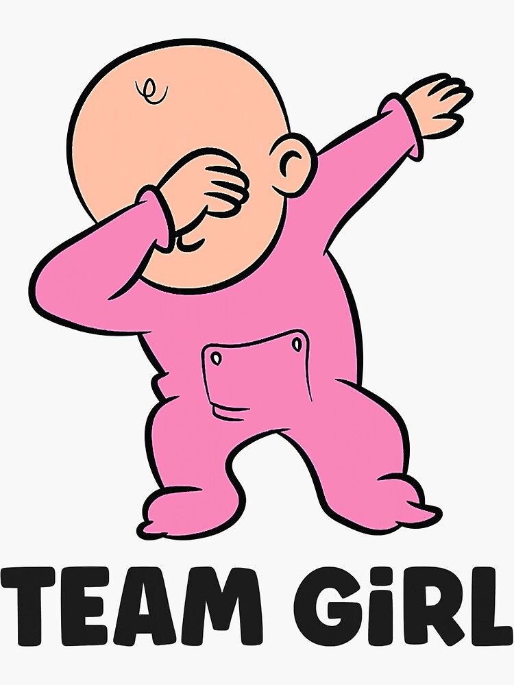 "Team Girl Gender Reveal" Sticker for Sale by LiCardi Redbubble