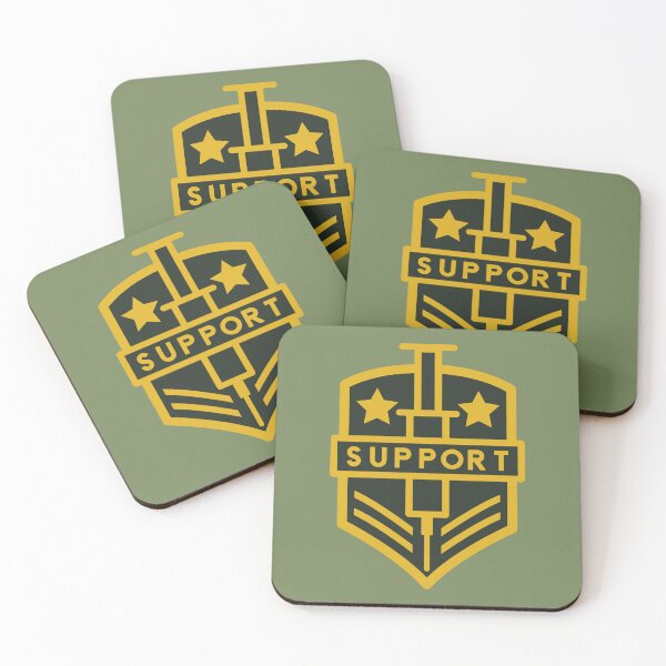 Item preview, Support Gamer Green Gold Minimalist Army Patch designed and sold by JessicaAmber.
