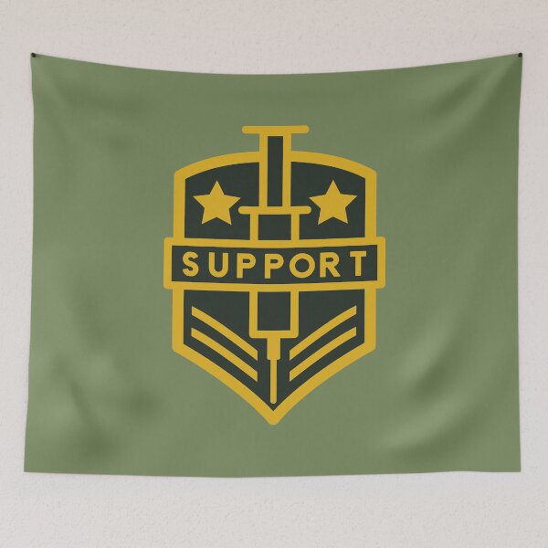 Item preview, Support Gamer Green Gold Minimalist Army Patch designed and sold by JessicaAmber.