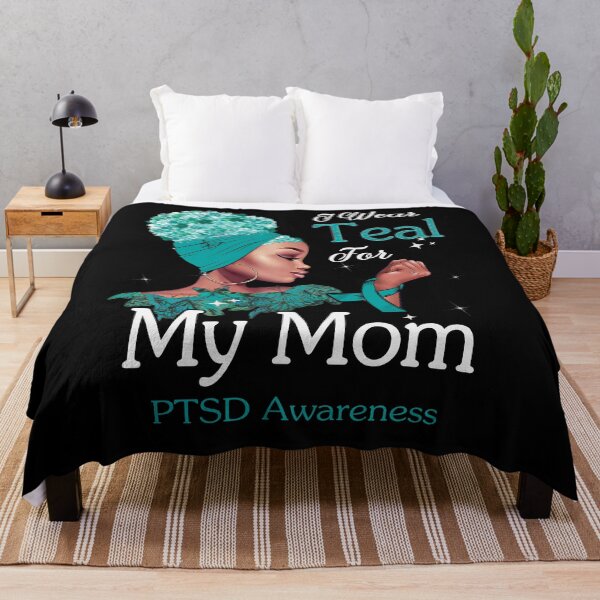 Item preview, PTSD Awareness Black Girl I Wear Teal For My Mom designed and sold by tenjun16.