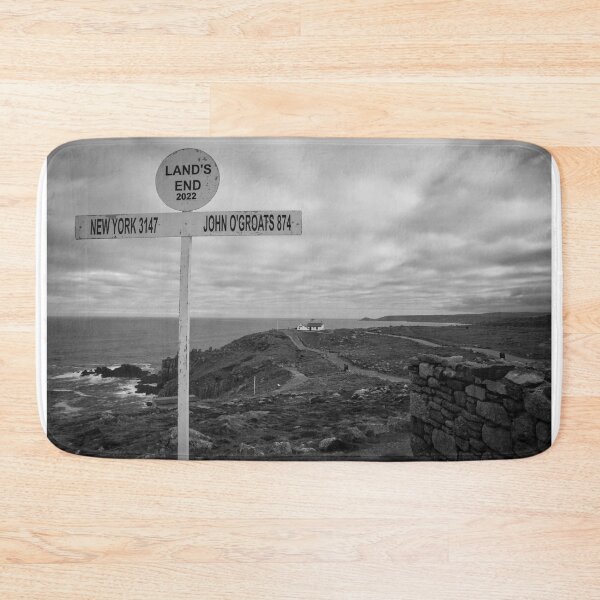 Item preview, lands end sign in monochrome designed and sold by Ann Biddlecombe.