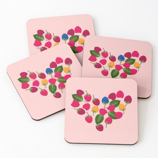 Item preview, Heart-shaped raspberries  designed and sold by ReflectedCrafts.