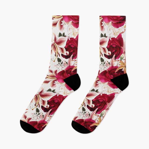 Item preview, Digital Bright Vibrant Flowers Roses Lilies Design designed and sold by WearWolfDesigns.