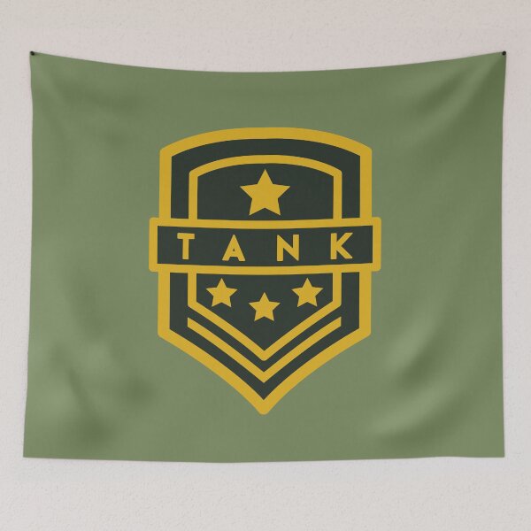 Item preview, Tank Gamer Green Gold Minimalist Army Patch designed and sold by JessicaAmber.