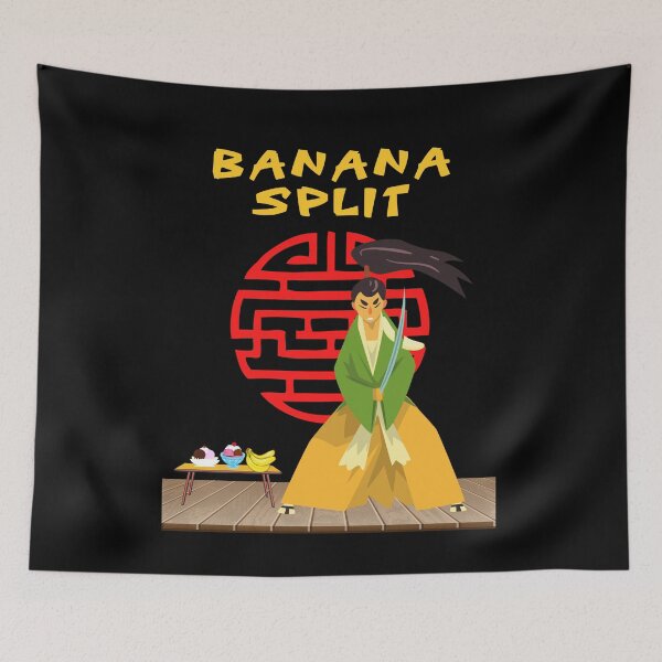 Item preview, Samurai Sword Banana Split Graphic Sticker designed and sold by podguy.