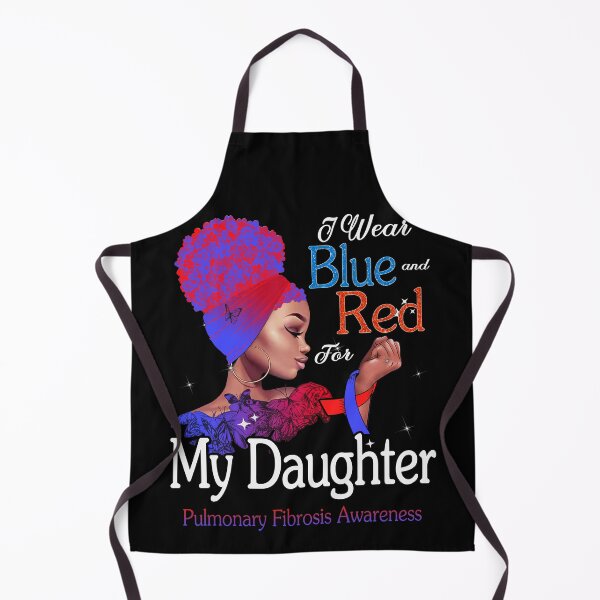 Item preview, Pulmonary Fibrosis Awareness Black Girl I Wear Blue And Red For My Daughter designed and sold by tenjun16.