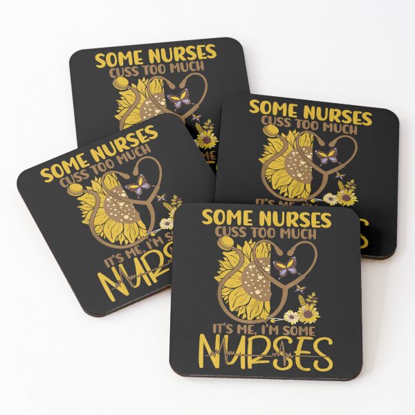Item preview, Some Nurses Cuss Too Much Funny Nurse T-Shirt designed and sold by pinkeyatur.