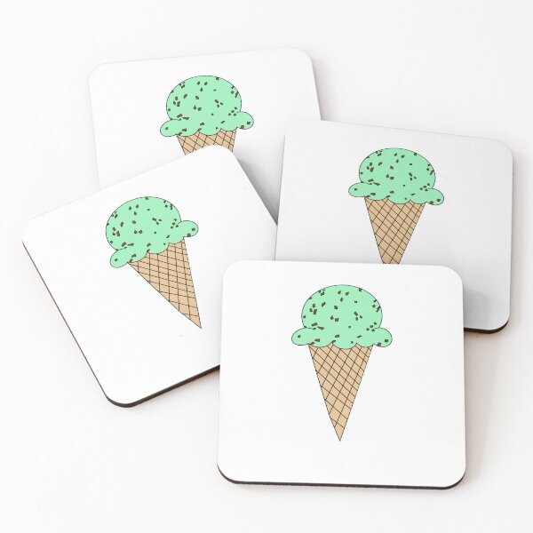 Item preview, Mint chocolate chip ice cream cone designed and sold by WalterNarwhal.