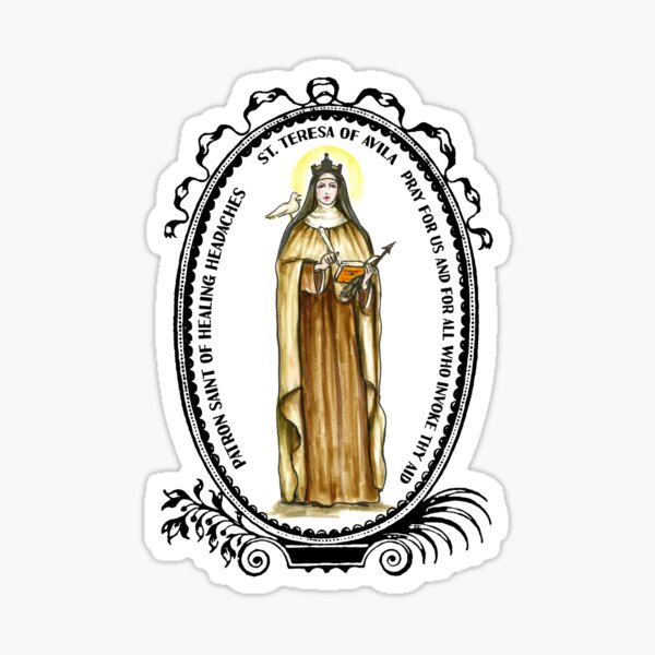 Item preview, Saint Teresa of Avila Patron of Healing Headaches designed and sold by myaltar.