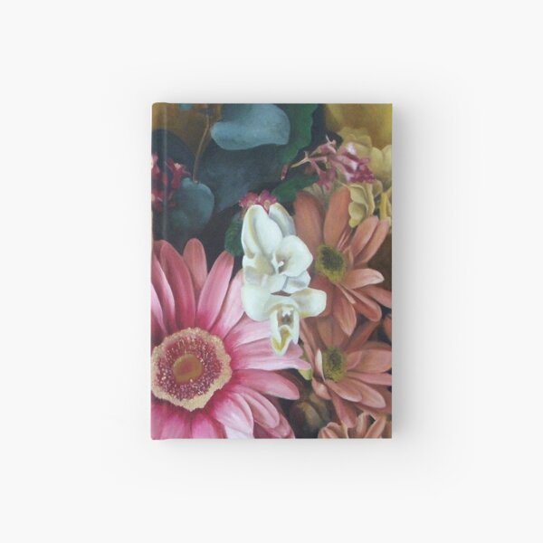 Flowers - big print - original work - oil on canvas by Avril Thomas Hardcover Journal